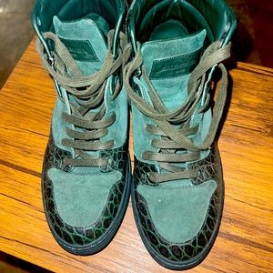 Green Crocodile Balenciaga Sneakers